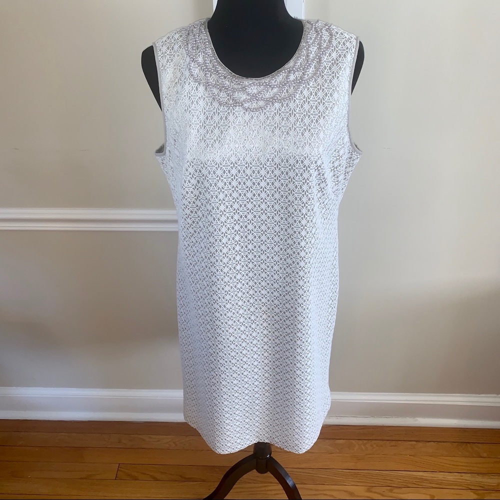 Adrianna Papell Sleeveless Lace Dress Size 14